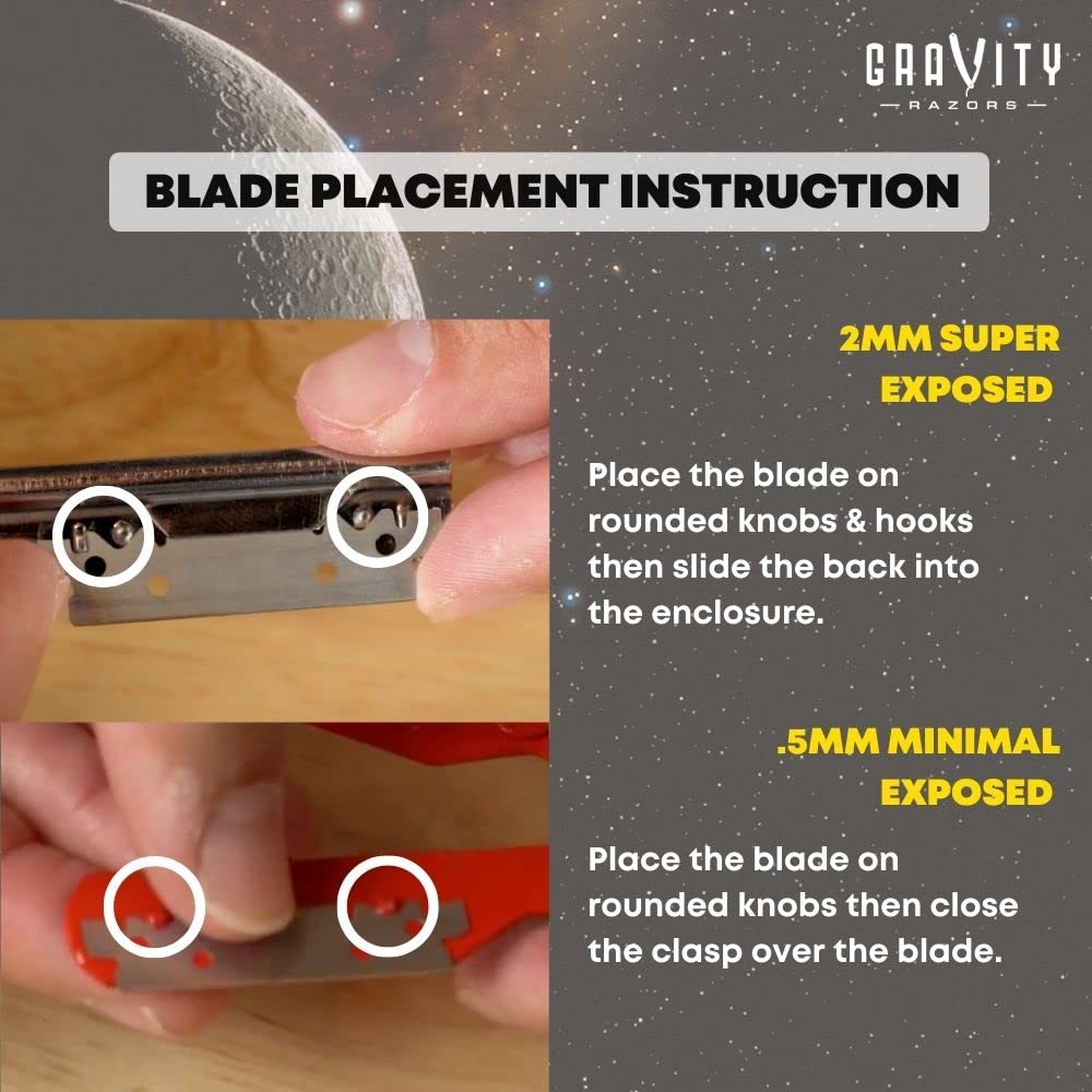 Gravity Razors Premium Single Edge Razor Blades - Swedish Steel Razor Blades for Safety Razors and Straight Edge Razors, by GRAVITY RAZORS (100 Count, 3-Pack)