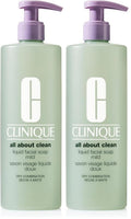 Clinique 3-Step Facial Cleanser - Gentle Face Wash for Dry Combination Skin | 13.5 Fl Oz (Pack of 2)
