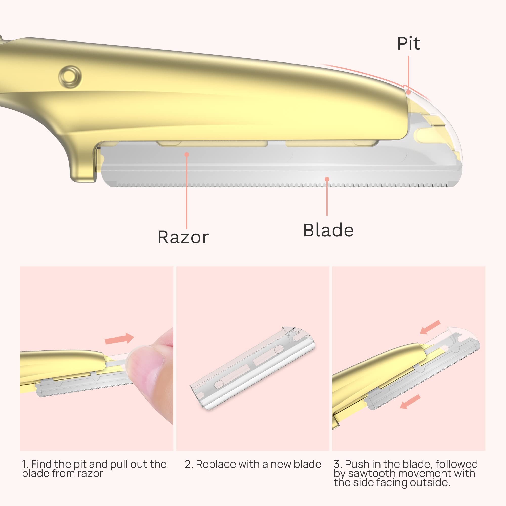 ennva Metal Razor Replacement Blades -Pack of 10