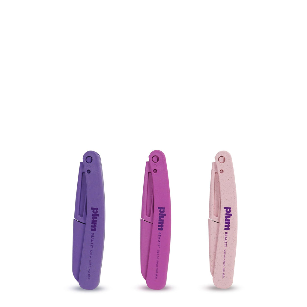 Plum Beauty Dermaplaning Razors for Women, 2-Pack (6 Folding Razors) – Quick & Painless Facial Hair Removal, Glow Up Essentials