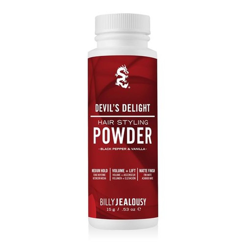 Billy Jealousy Hair Styling Powder - Medium Hold Volume & Texture Powder for Men | Matte Finish, Vegan, Black Pepper & Vanilla Scent