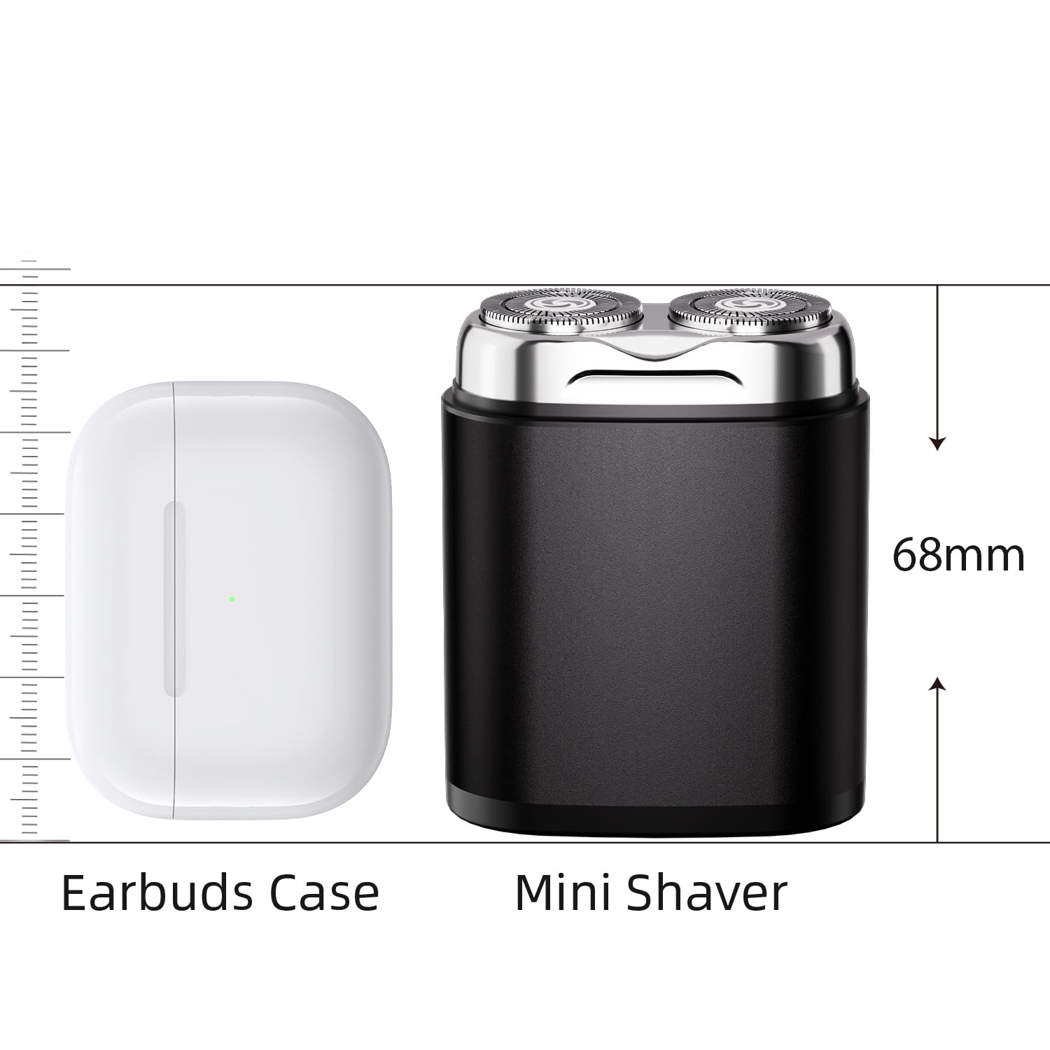 Mini Dual-Head Electric Shaver, Portable Electric Razor for Men, Pocket Size Washable Double Head, Rechargeable Waterproof Shaver for Home, Car, Travel