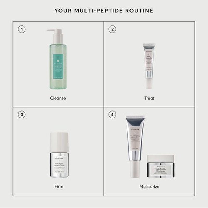Naturium Multi-Peptide Eye Cream, Smoothing & Anti-Aging Skincare, with Squalene & Hyaluronic Acid, 0.5 oz