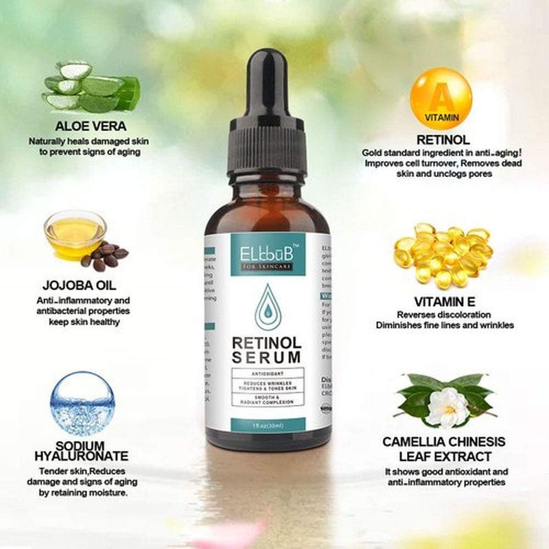 Day-Night Anti Aging Vitamin C Serum Retinol Serum For Face with Retinol & Amino Acids - Boost Skin Collagen,Hydrate & Plump Skin Facial Serum