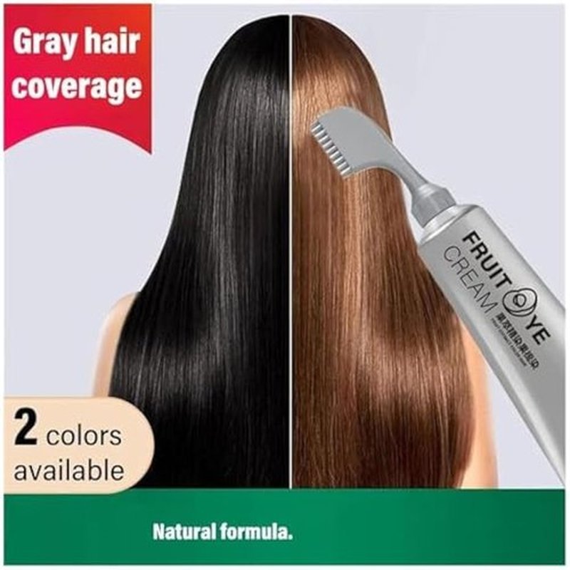 Regine Switzerland Black Fruit Hair Dye Cream - Natural Grey Coverage for Men & Women | Dark Brown