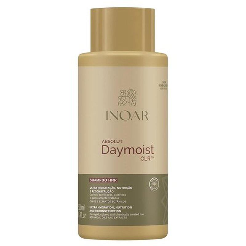 Inoar DayMoist Shampoo - Deep Hydration & Repair with Argan Oil Complex | 16.9 Fl Oz