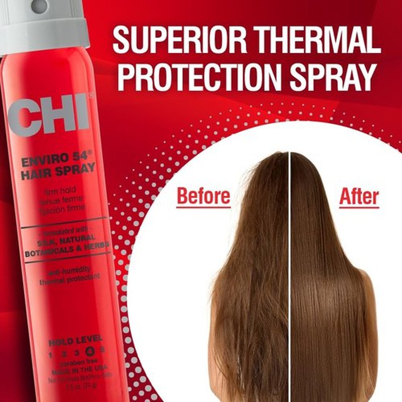 CHI Enviro 54 Hairspray - Firm Hold Lightweight Spray for Secure Hairstyles | 2.6 Oz, Sulfate & Paraben-Free