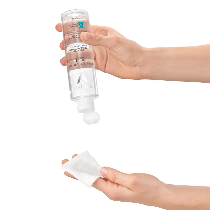 Vichy Pureté Thermale Micellar Water - Gentle Makeup Remover & Hydrating Toner with Vitamin B5 | 13.5 oz