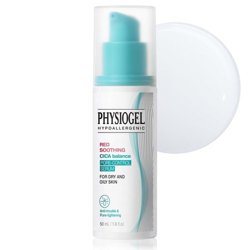 Physiogel Red Soothing CICA Balance Serum - Niacinamide Pore-Control Exfoliant | 1.69 fl. oz