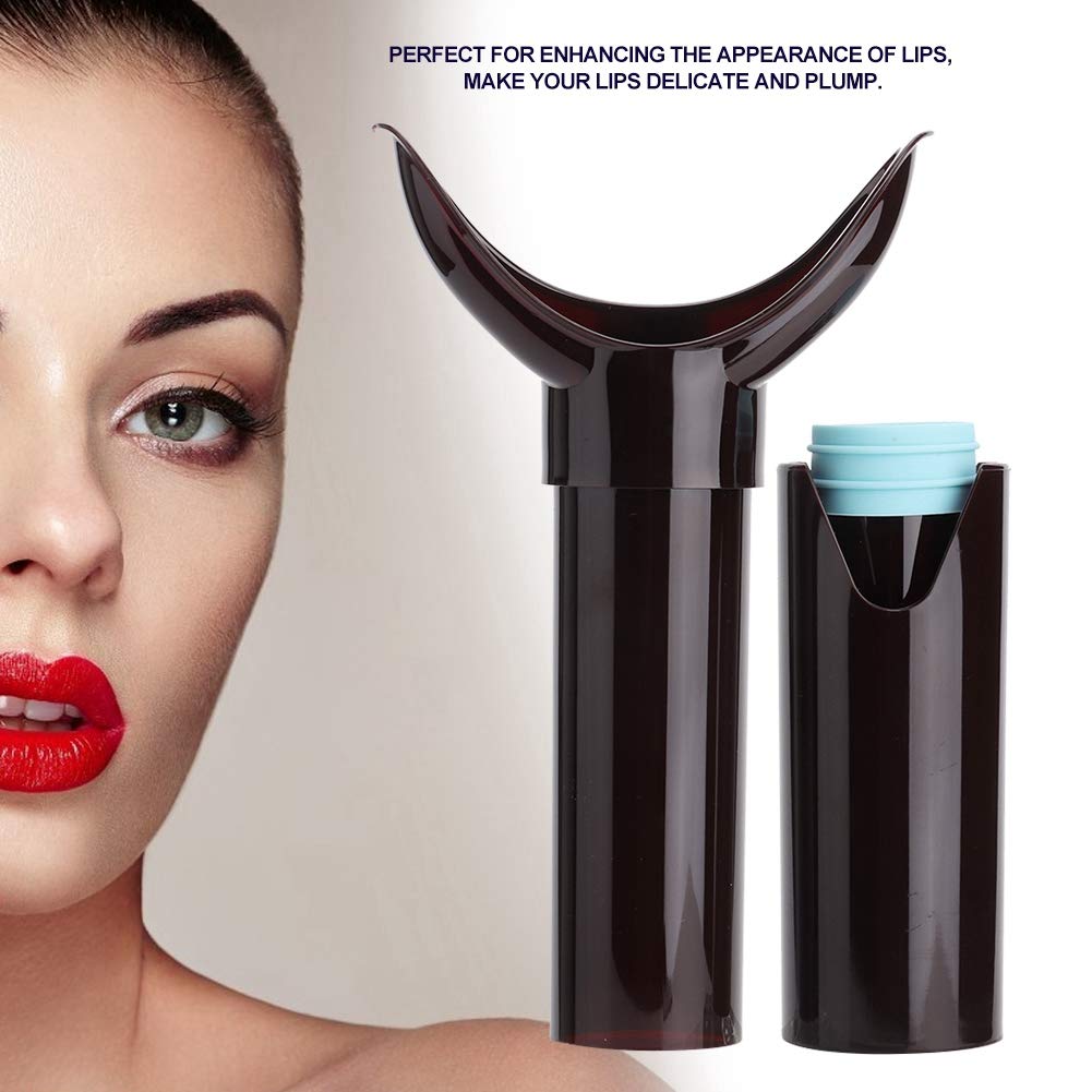 Lip Plumper Suction Tool – Portable Manual Lip Enhancer for Gorgeous Delicate Lips – Dark Red Color – Eco-Friendly Materials