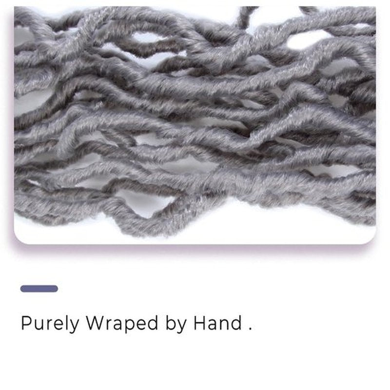 Niseyo Grey Faux Locs Crochet Hair 10 Inch Soft locs, 6 Packs Short Crochet Locs Pre Looped Crotchet Straight Synthetic Hair Extensions (Gray)