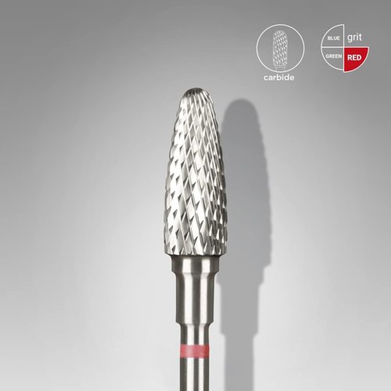 STALEKS PRO Expert Carbide Nail Drill bits 5 MM Working Part 13 MM Nail Tools for Russian Manicure, Nail Drill bit for Gel Nail Polish Removal FT90R050/13