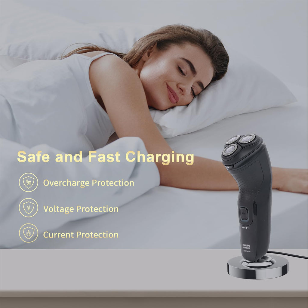 5V Charger for Philips Norelco Shaver 2400 3600 3900 5400 7200 7800, Charging Stand Base for X3001 S3341 QP2724 QP2834, (Only for 5V New Version, Not for 15V/8V/4.3V Old Version)