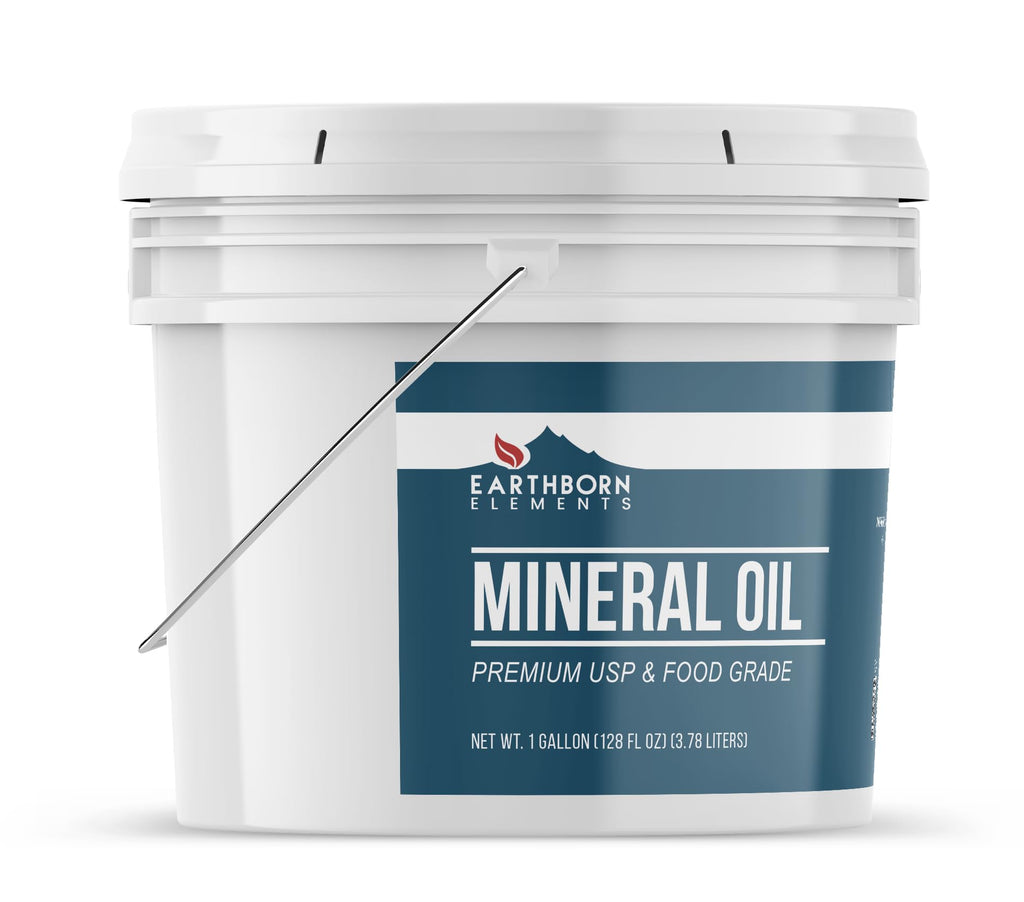 Earthborn Elements Mineral Oil (1 Gallon), For Cutting Boards, Wooden Utensils