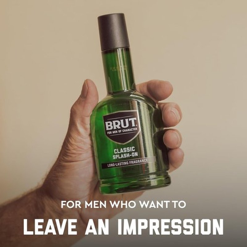 Brut Splash-On Original Fragrance - Bold, Long-Lasting Cologne for Men - 3.5 oz with Spicy Woods, Floral & Citrus Notes
