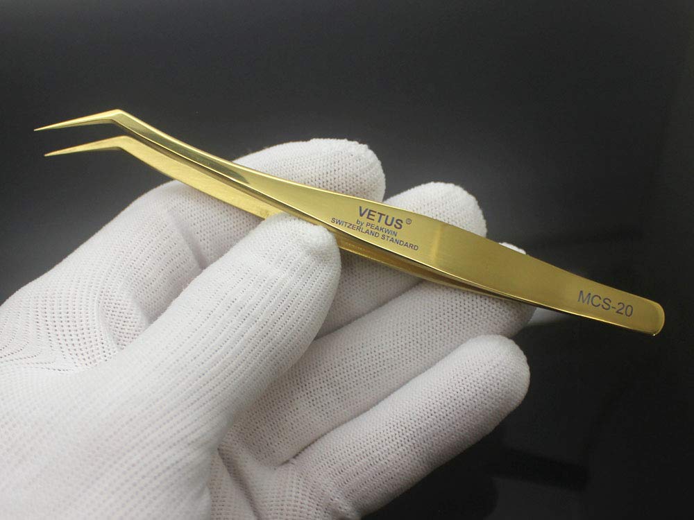Vetus MCS Makeups Tweezers for Beauty Eyelashes Grip Picking Selection Works (MCS-20)