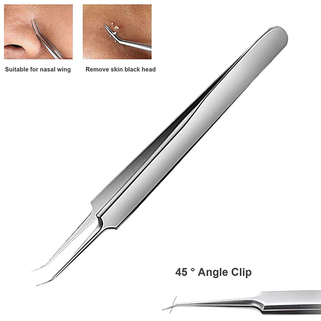 Blackhead Tweezers,High Hard Stainless Steel Blackhead Remover Tweezers