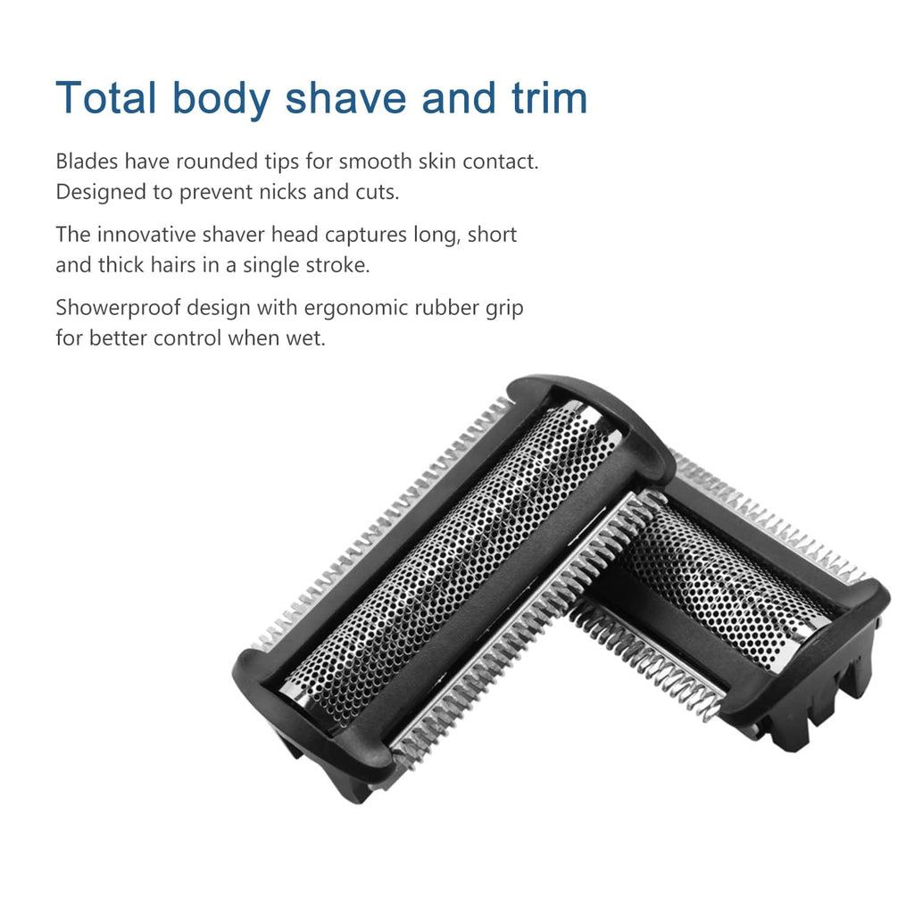 BG5025 Replacement Body Groomer Foil Head Compatible With Norelco Bodygroom BG7030, BG7040, BG5025, BG2030, BG2040, 2-pieces pack.