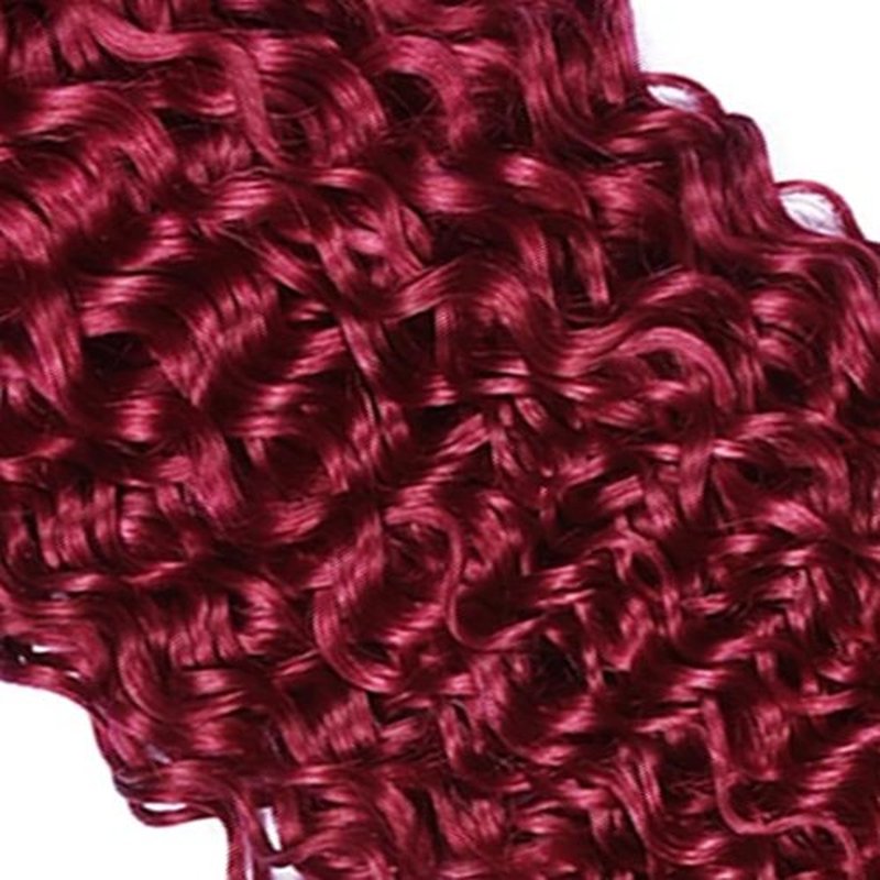 Burgundy Bundles 99j Human Hair Bundle Burgundy Water Wave 3 Bundles 12 14 16 inch 99j Bundle Human Hair Extensions