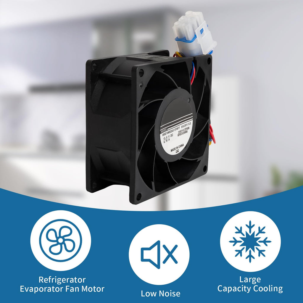 Upgraded WR60X26866 Refrigerator Evaporator Fan Motor Compatible with GE Refrigerator - Fresh Food Evaporator Fan Fit for GE GNE29GSFGSS, Replace WR60X26033 WR60X26030