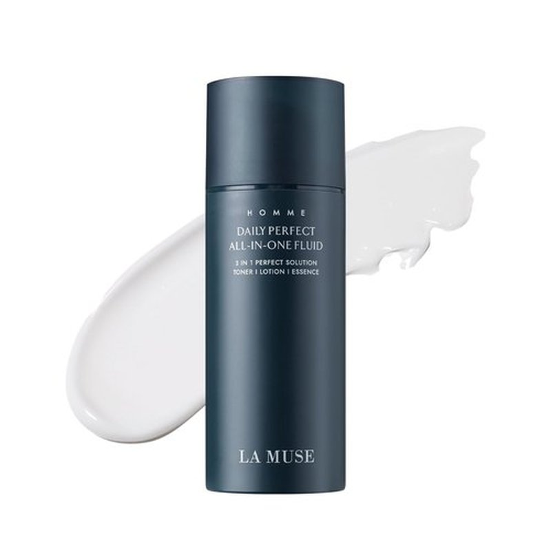 LA MUSE Homme Daily All-in-One Face Moisturizer for Men | 3-in-1 Toner, Lotion, Essence | Lightweight, Hydrating After-Shave Lotion for Oily & Sensitive Skin | Korean Skincare | Original Size