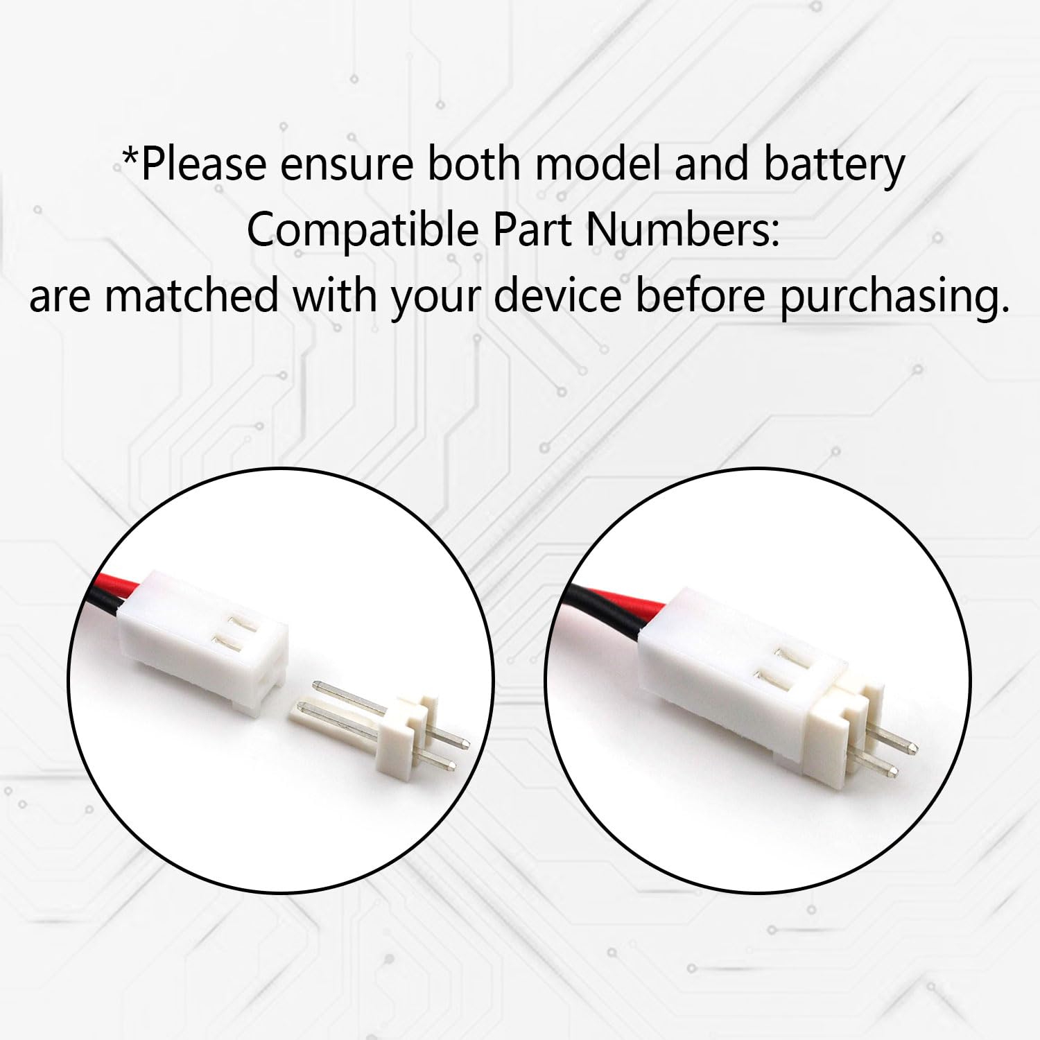 YUTSUJO (2-Pack) 11.1V 2600mAh Li-ion Battery Pack 18650 * 3 Cell with 2 Pin MTA-100 Connectors
