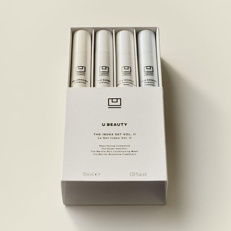 U Beauty Trial Index Set Volume 2 - 4-Piece Skin Care Kit with Gentle Cleanser & Hydrating Moisturizers | 0.33 fl oz