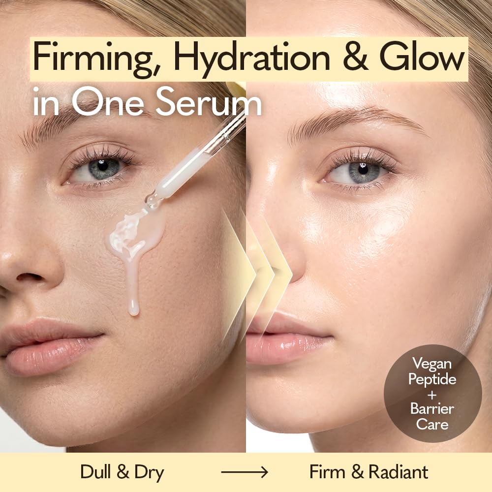 YUZY Deep Glow Firming Serum, Skin Microbiome Peptide Serum with Niacinamide, Yuzu Extract & 10 Vita-Liposome Complex, Barrier Care for Elasticity & Hydration | 1.01 fl.oz, 30ml