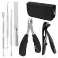 6Pcs Nails Clipper Set Stainless Steel Nail Trimming Large Opening Finger Clippers Splash Proof Fingernail Shear Set for Toes
