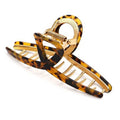 MEDOCA Large Metal Hair Clips - Strong Hold Gold Clips for Thick Locks - Leopard Print Claw Clips for Women and Girls
