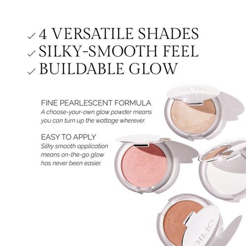 OFIR Pivot Powder | Multi-Use Glow Hydrating Highlight Blush Face Powder | Vegan Formula, Lightweight Buildable Texture | Crease-Free Compact Blush Highlighter | Radiant Rose - Rosy Pink | 0.24 OZ