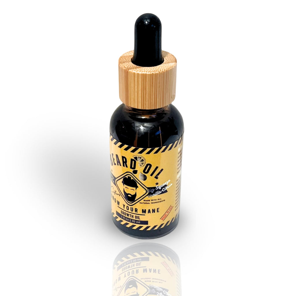 MANE CRAFTERS Beard Oil for Men – Big Squeeze Vanilla Citrus – Made with Natural Ingredients to Promote Healthy Beard Growth, Soften & Nourish for a Fuller-Looking Beard – 1 oz