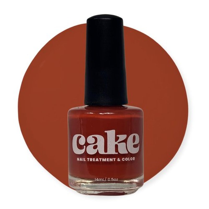 CAKE Natural Nail Strengthener, Nail Strengthener and Growth, Nail Repair for Damaged Nails, Fingernail Polish, Natural Nail Polish, Nail Concealer, Vegan, Quick Dry, Long Lasting (Brickin' Beautiful)