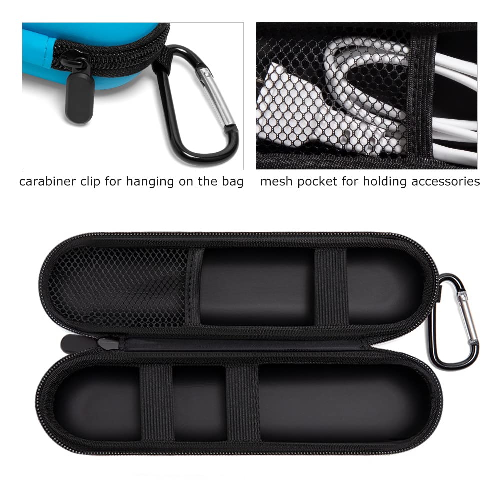 Nincha EVA Electric Toothbrush Case - Durable Hard Shell Travel Case with Mesh Pocket - Fits Most Powered Toothbrush Products (Blue)