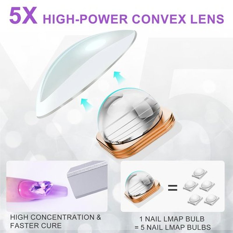 MEKK Metal Handheld UV Light for Gel Nails,Mini UV LED Nail Lamp with LED Screen and Cordless Flash Cure Nail Lamp with Visible Timer,Portable Nail Light for Beginners,Travel,Home- Silver