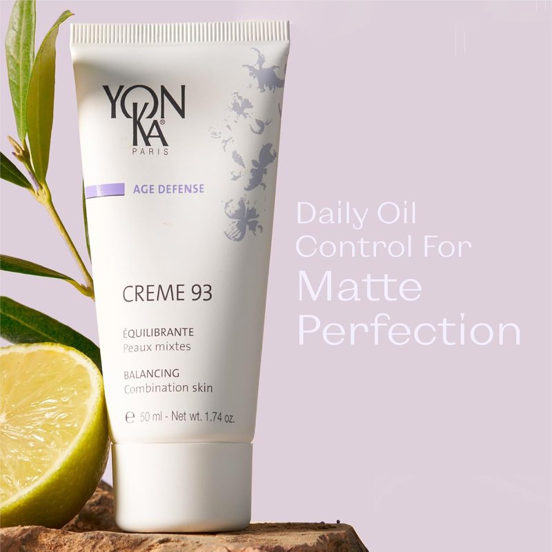 Yon-Ka Creme 93 Mattifying Moisturizer - Balancing Facial Cream for Combination Skin | 1.74 oz Paraben-Free