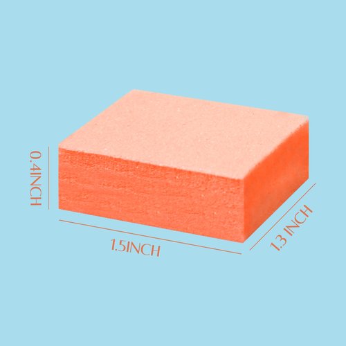 RED Nail Design Disposable Mini Nail Buffers - 1500 PCS, 80/100 Grit Single-Use Buffing Blocks for Natural & Acrylic Nails - Compact Nail Buffer Blocks for Manicure & Pedicure - for Home & Salon