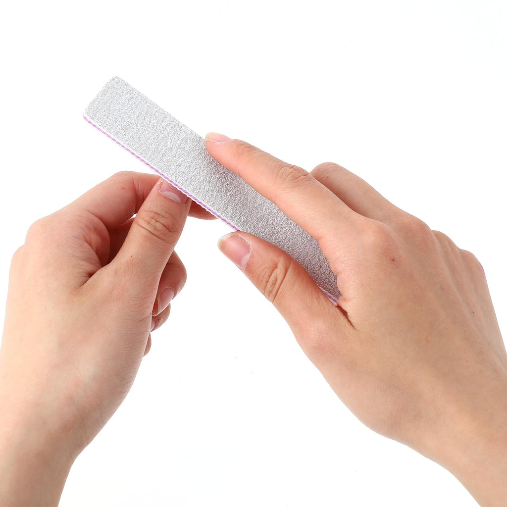 YUXIANLB 100 Pcs 100/180 Grit Nail Files Professional Reusable Emery Board for Nails, Double Sides Washable Nail File Manicure Tools for Natural Nails Extension Gel and Acrylic Nail Tools Home Use
