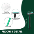 Fafortune Disposable Twin Blade Razors in Bulk, Individually Wrapped - Clear Safety Cap, For Homeless, Hotel, Airbnb, Travel (pack of 200,green)