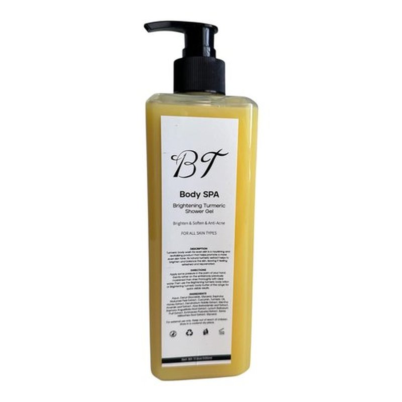 BT Body Spa Exfoliating Body Care Set - Vitamin C Scrub, Peach & Turmeric Gel Wash for Radiant Skin