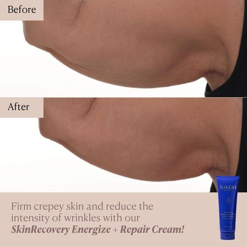 Nakery SkinRecovery Energize + Repair Body Cream (8.4 Fl Oz), Anti Fatigue Body Cream with 4X Magnesium Complex, NAD+ Moisturizer, Fast Absorbing Firming Skincare, Made in the USA