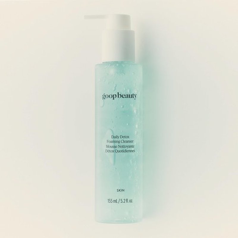 goop Beauty Daily Detox Foaming Cleanser | Hydrating Face Wash to Remove Makeup, Oil, & Dirt | Malachite, AHAs, & Glycerin | 5.2 fl oz