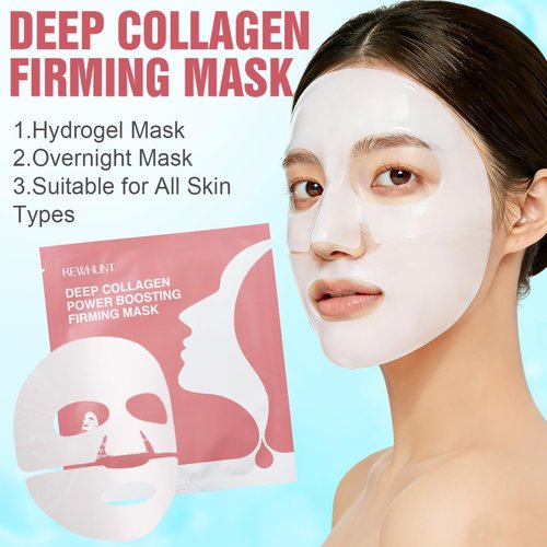 Regine Switzerland Deep Collagen Face Mask - Hydrating Hydrogel for Firming & Elasticity | 40g x 5 Pack