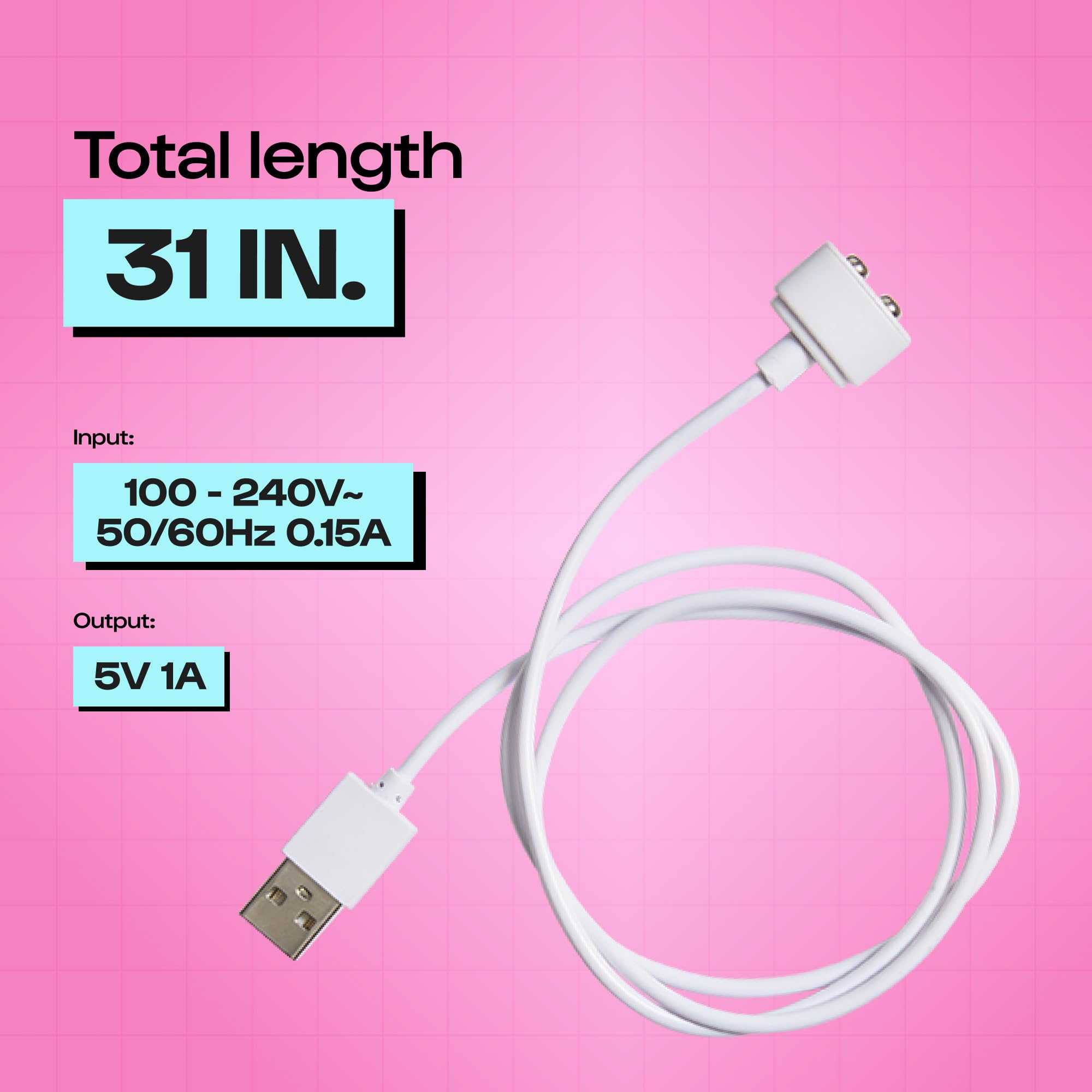 Unbound Charging Cord: Versatile Replacement Charger Only Massagers - 3 in 1