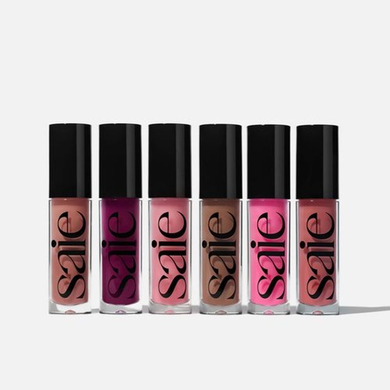 Saie Glossybounce - Hydrating Lip Gloss and Tinted Lip Oil Hybrid with Hyaluronic Acid & Jojoba Oil for Non-Sticky, Ultra-Shiny, Plump & Soft Lips - Everyday Makeup Essential - Kiss (.17 oz)
