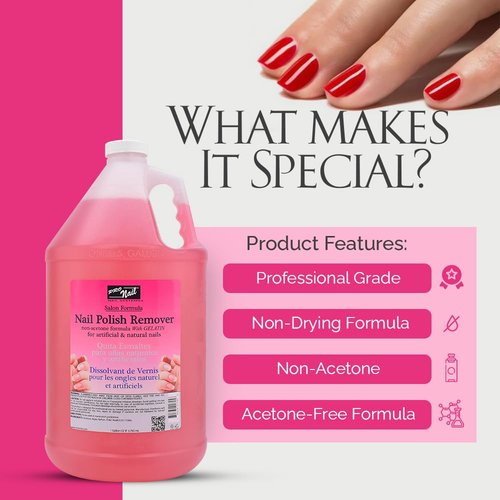 PRONAIL - Non-Acetone Nail Polish Remover Professional, Maximum Strength, 1 Gallon