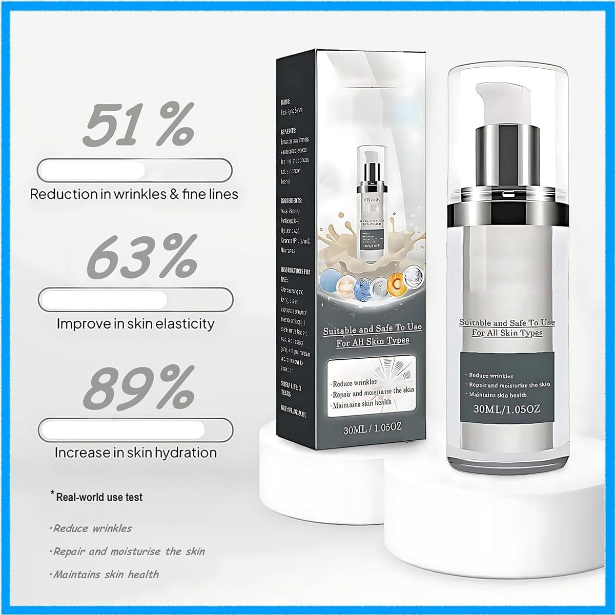 Face Moisturizer.Stock Solution Facial Serum.Aging Serum for Face【Trial Package 1 Bottle】lt can only lighten hne lines.