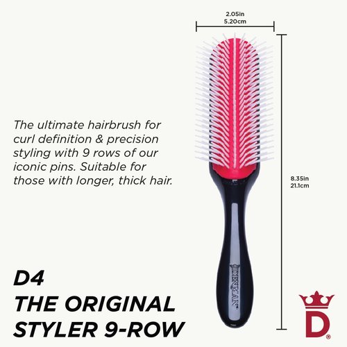 Denman Styler 5 Row Hair Brush - Professional Styling Tool for Effortless Volume & Waves