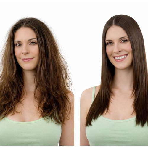 KERATIN RESEARCH Brazilian Keratin Hair Treatment - Professional Smoothing & Straightening | Organic, Natural-Looking Shine (X2)