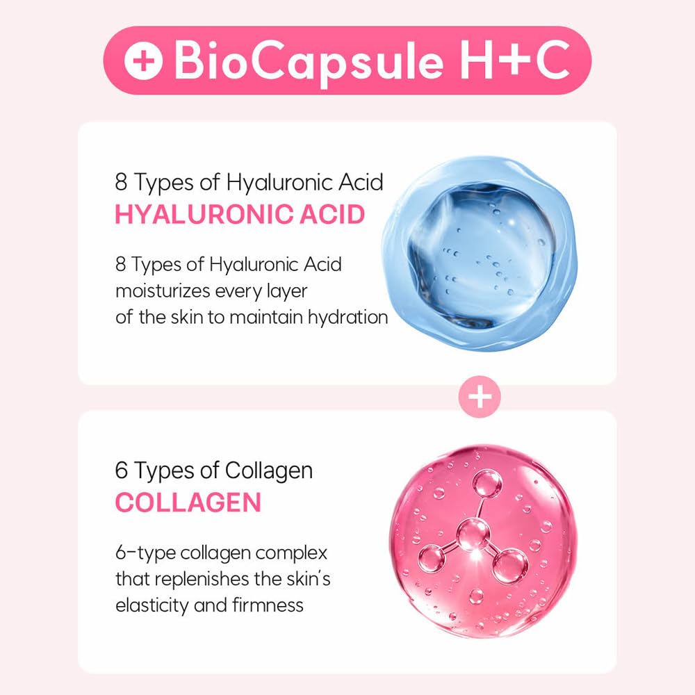 Elishacoy | Moist Up Super Hyalurone Ampoule Serum, Deep Hydration & Elasticity Booster with Multi-Layer Hyaluronic Acid Capsules + Collagen, for All Skin Types, 50ml (1.69 fl oz)